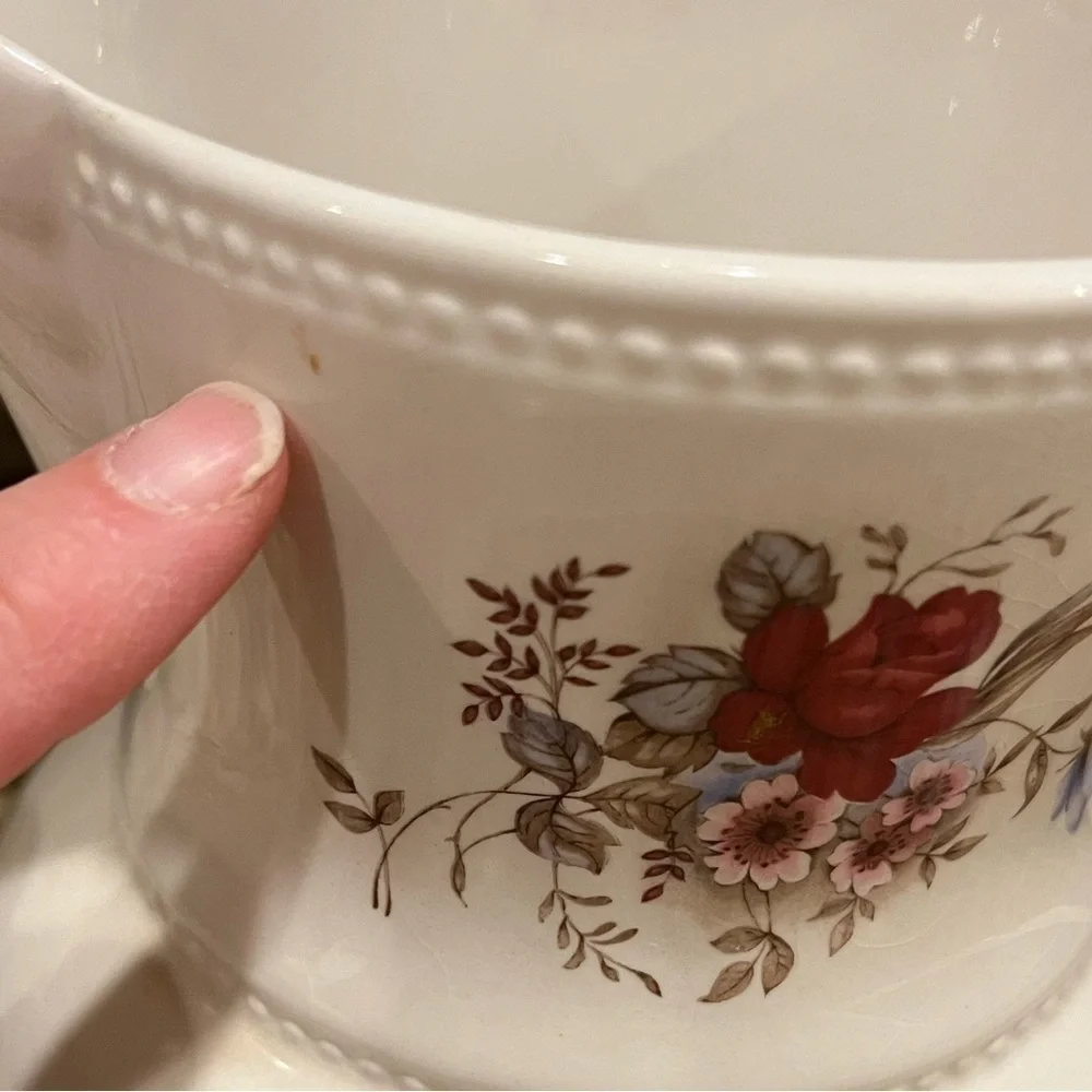 Vintage Lord Nelson Pottery Pitcher Floral Made in England 7”